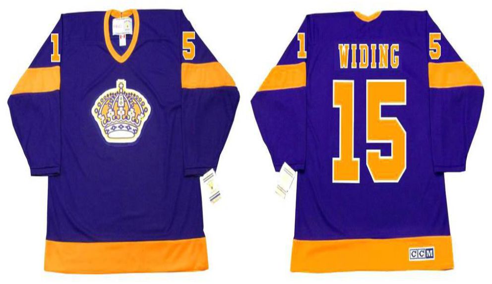 2019 Men Los Angeles Kings #15 Widing Purple CCM NHL jerseys->los angeles kings->NHL Jersey